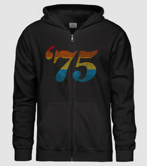 Retro Birthday 1975 model negru pe tricou