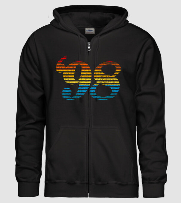 Retro Birthday 1998 model negru pe tricou