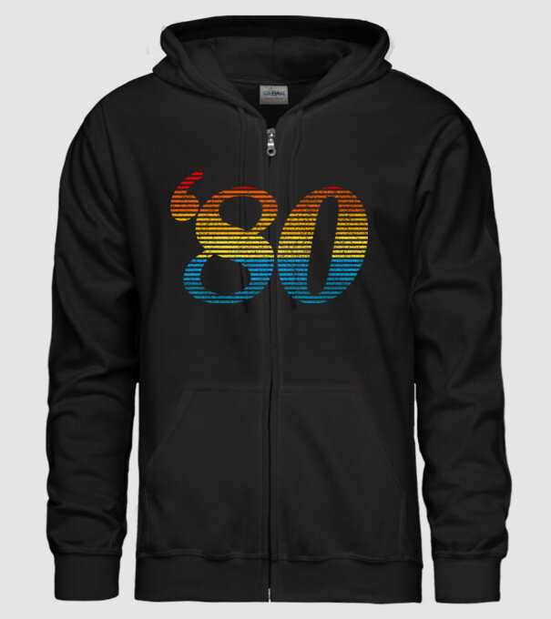 Retro Birthday 1980 model negru pe tricou
