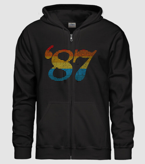 Retro Birthday 1987 model negru pe tricou