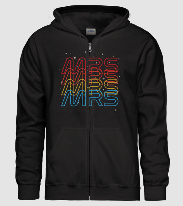 Retro vintage nasa couple mrs model negru pe tricou