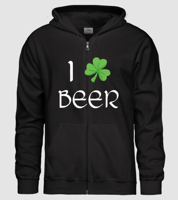 Shamrock beer model negru pe tricou