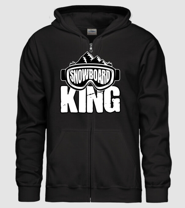 Snowboard king 01 model negru pe tricou