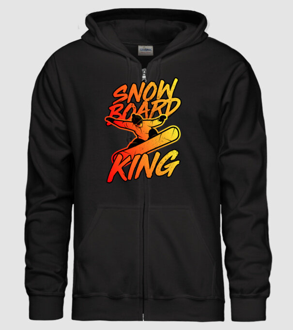 snowboard king model negru pe tricou