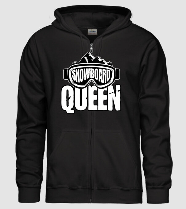 snowboard queen 01 model negru pe tricou