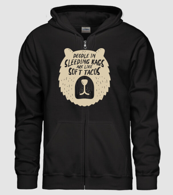 Soft tacos model negru pe tricou