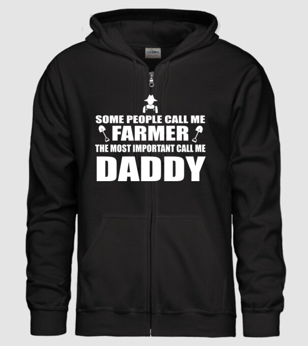 Some people call me farmer pentru Tata model negru pe tricou