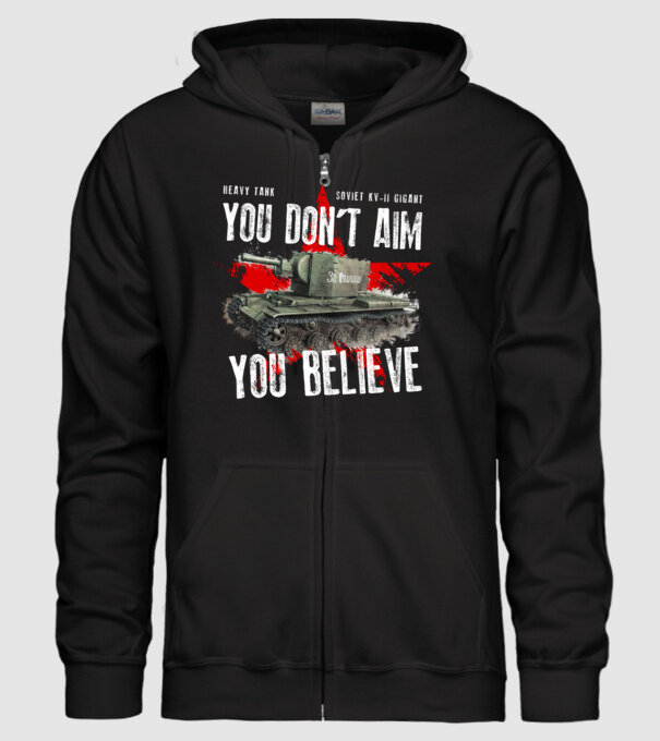 Soviet kv-II model negru pe tricou