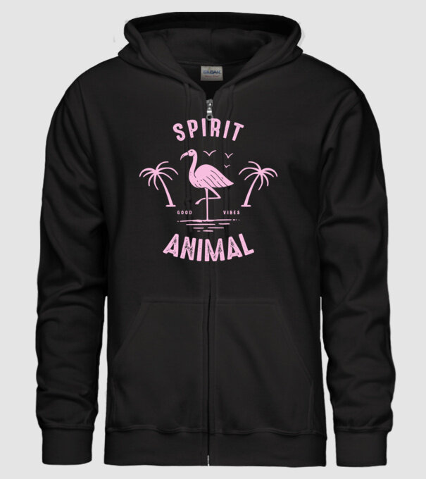 SPIRIT ANIMAL model negru pe tricou