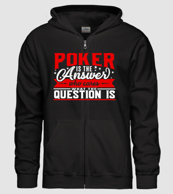 Sport is the answer JUCĂTOR POKER model negru pe tricou