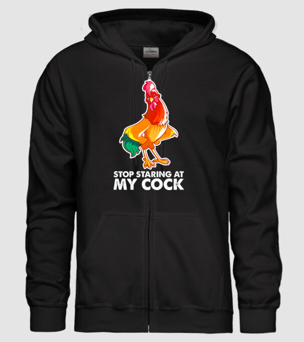 Stop staring at my cock model negru pe tricou