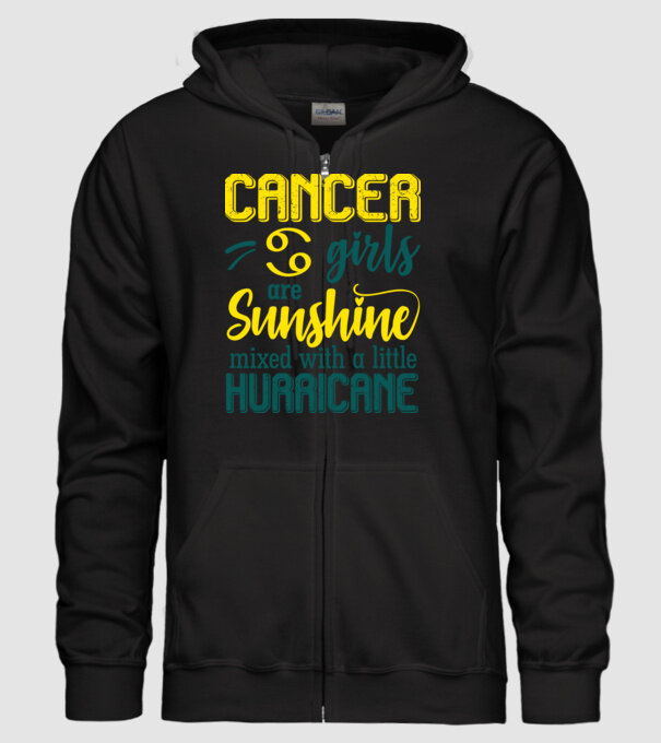 Sunshine with Hurricane CANCER model negru pe tricou