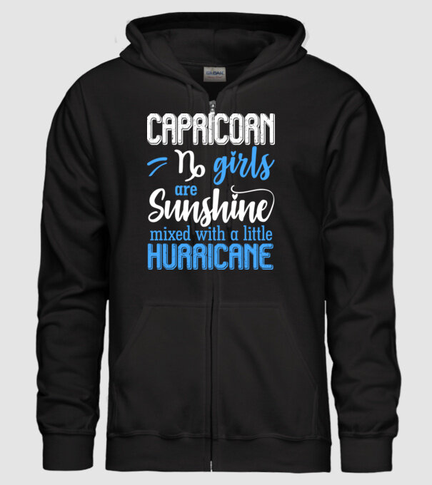 Sunshine with Hurricane CAPRICORN model negru pe tricou