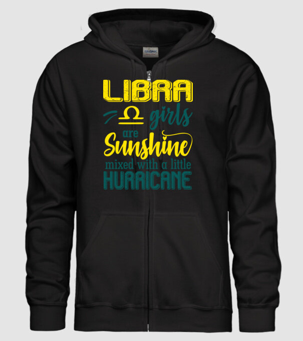 Sunshine with Hurricane LIBRA model negru pe tricou