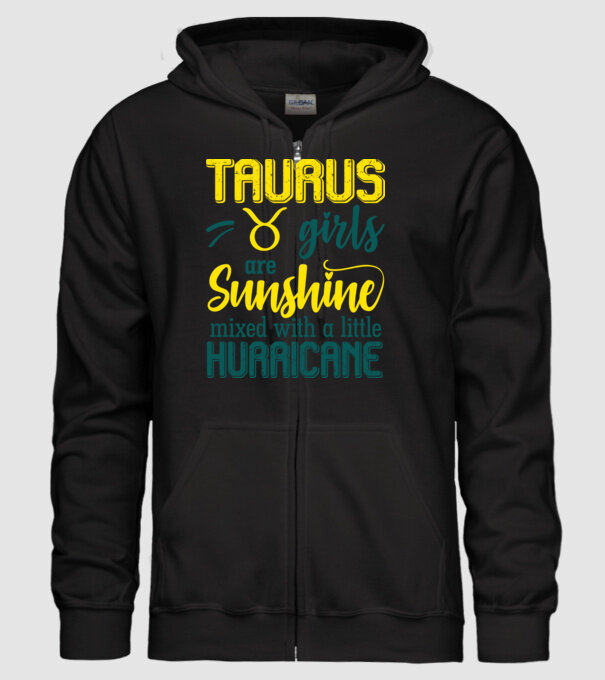 Sunshine with Hurricane TAURUS model negru pe tricou