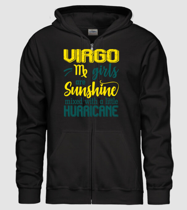 Sunshine with Hurricane VIRGO model negru pe tricou