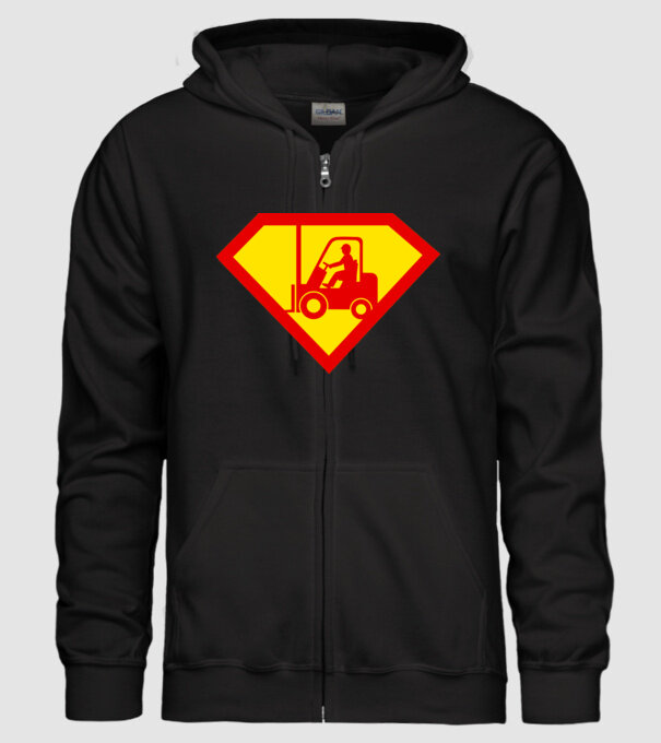 Stivuitorist profesionist model negru pe tricou