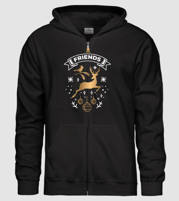 Best Friends Christmas 2 model negru pe tricou