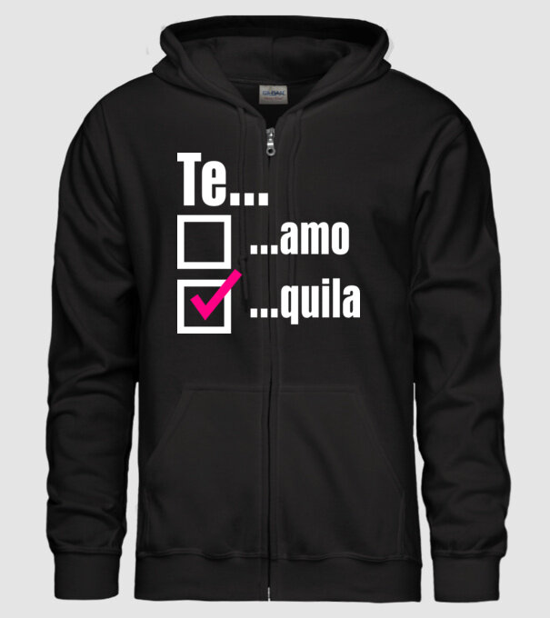 Te...quila model negru pe tricou
