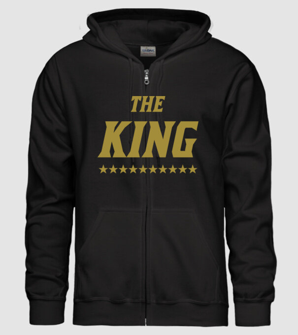 The King model negru pe tricou