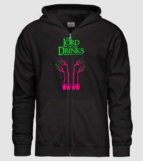 The Lord Of The Drinks model negru pe tricou