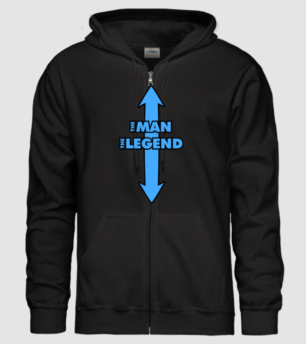 The Man The Legend model negru pe tricou