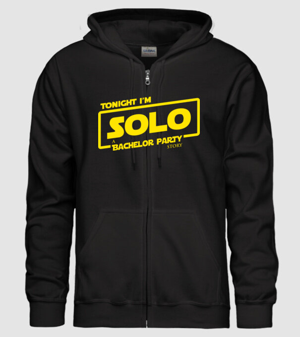 'Tonight I''m Solo' model negru pe tricou