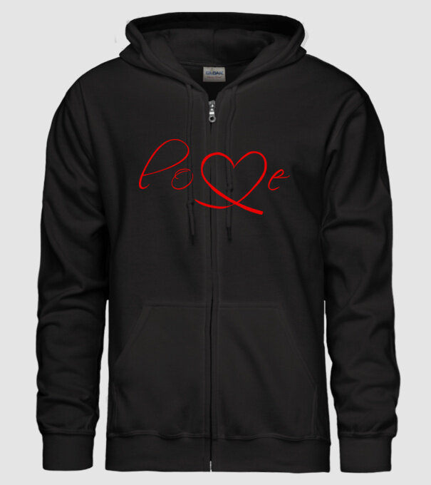 Love Valentines day model negru pe tricou