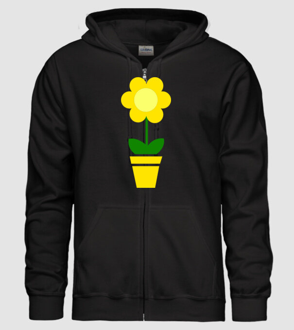 Flower model negru pe tricou