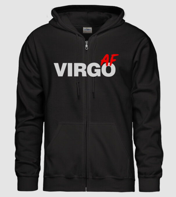 VIRGO as fuck model negru pe tricou