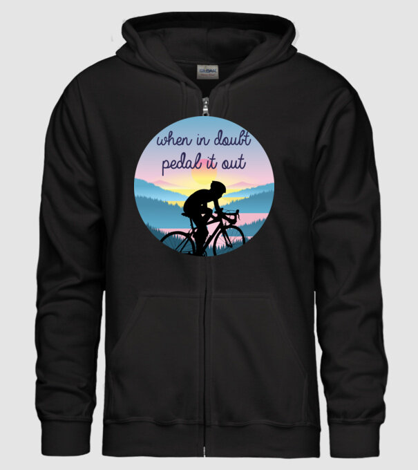 when in doubt model negru pe tricou
