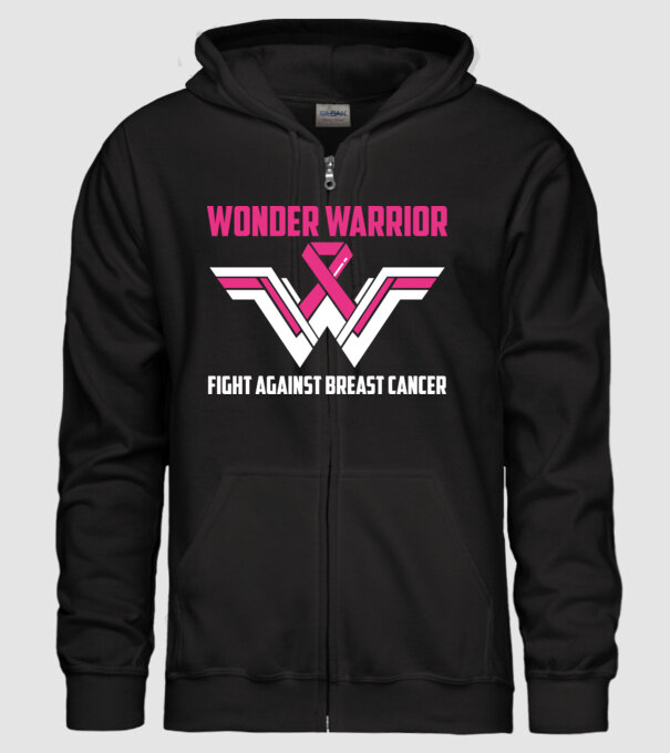 WONDER WARRIOR model negru pe tricou