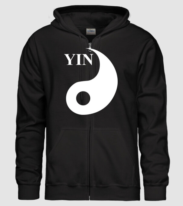 YIN model negru pe tricou
