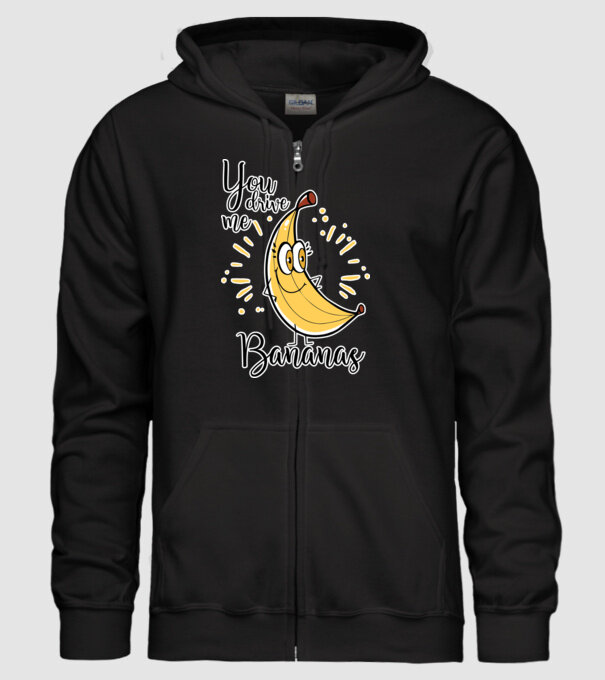 You drive me bananas you are the apple of my eye-01 model negru pe tricou