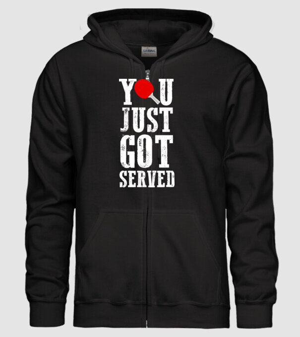 You just got served model negru pe tricou