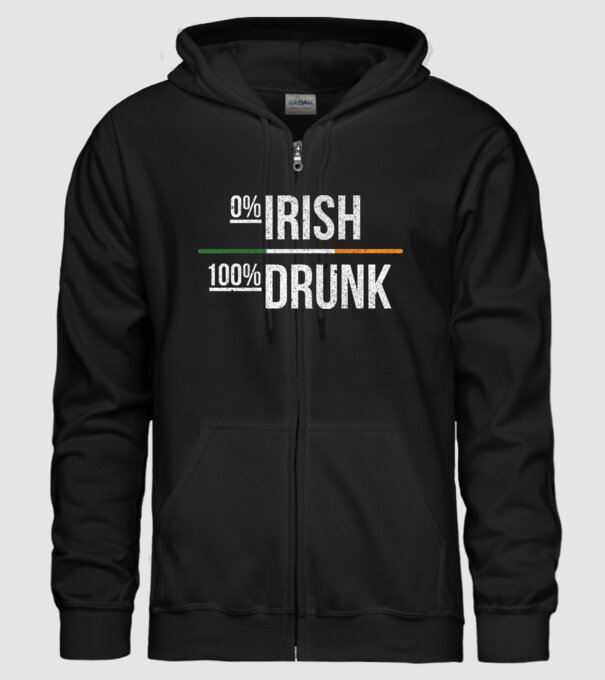 Zero irish model negru pe tricou