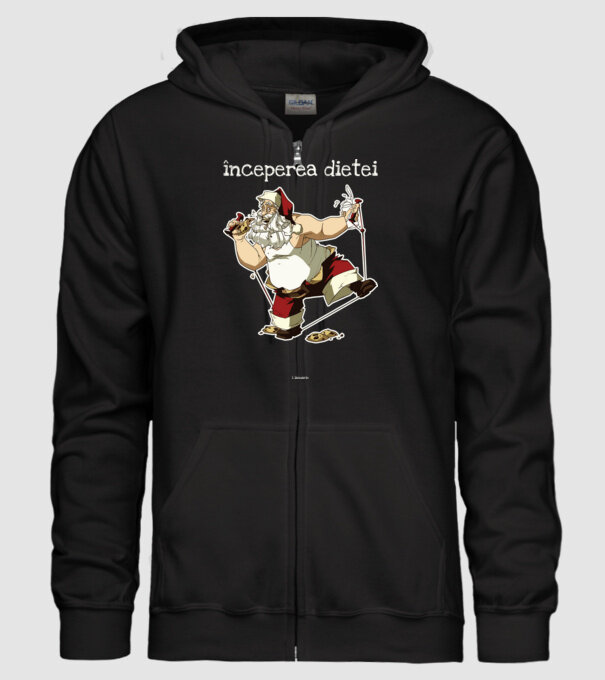 începerea dietei - 1 ianuarie model negru pe tricou