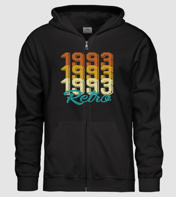 1993 retro model negru pe tricou