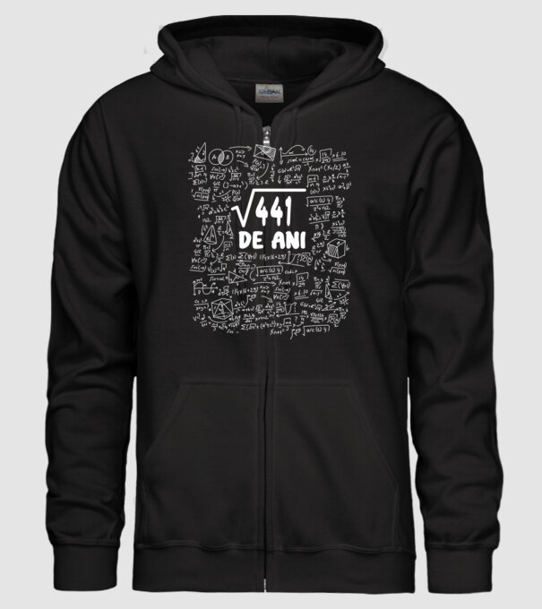 √441 de ani model negru pe tricou