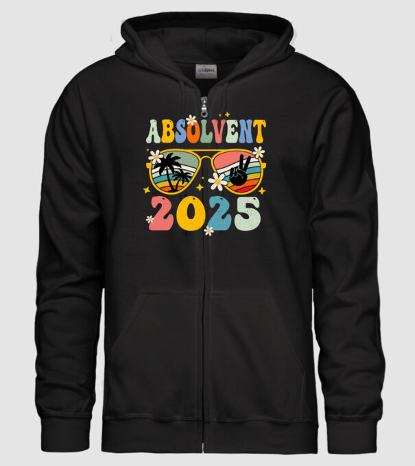 Absolvent 2025 model negru pe tricou