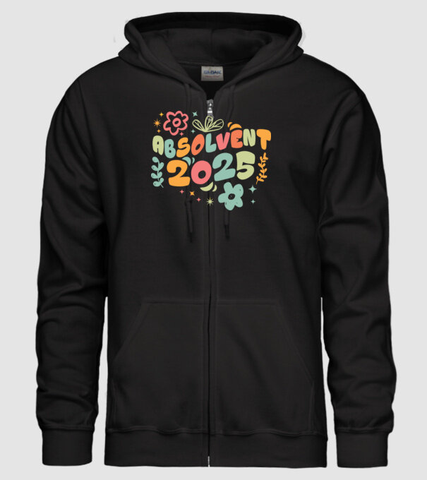 Absolventa 2025 model negru pe tricou