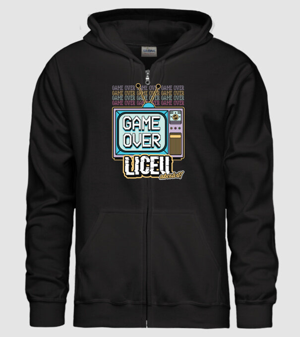 Absolvire retro liceu model negru pe tricou