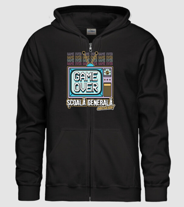 Absolvire retro școală generală model negru pe tricou