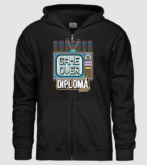 Absolvire retro diplomă model negru pe tricou