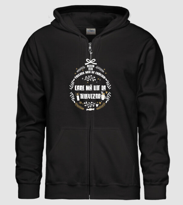 acesta este tricoul meu de Crăciun_care ma uit la televizor model negru pe tricou