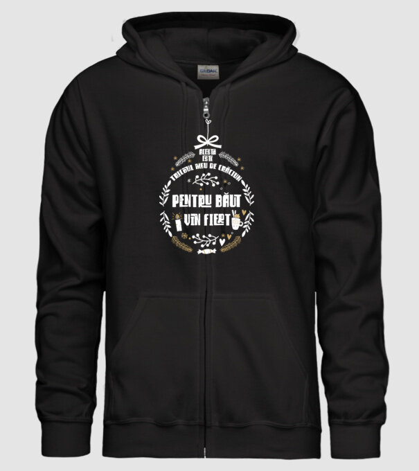 acesta este tricoul meu de Crăciun_pentru băut vin fiert model negru pe tricou