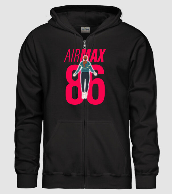 air max 86 stranger things model negru pe tricou