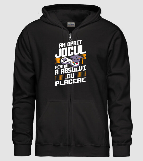 Am oprit jocul absolvent negru model negru pe tricou