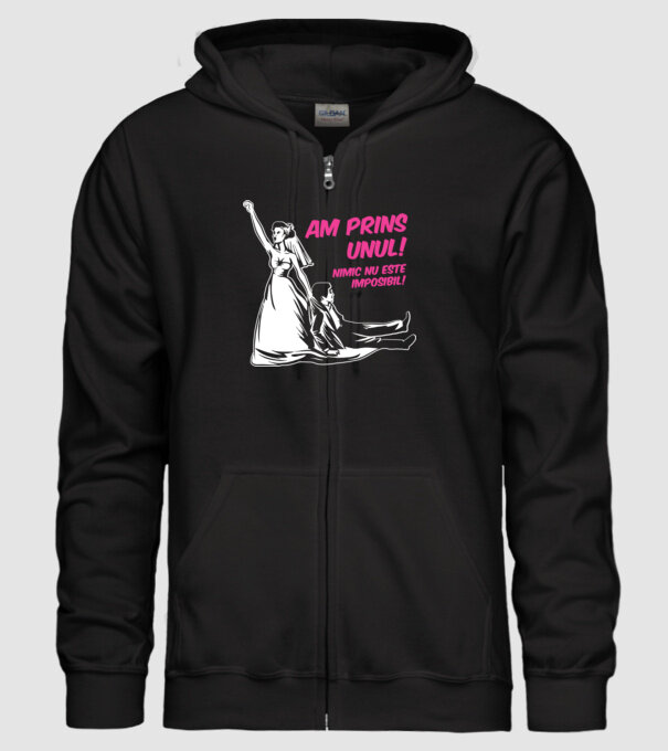 Am prins unul Nimic nu este imposibil model negru pe tricou