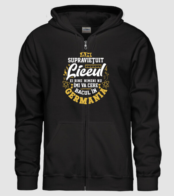 Am supraviețuit liceul model negru pe tricou